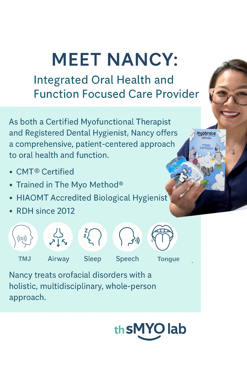 Nancy Tran, RDH: San Diego 𝐂𝐌𝐓®️𝐂𝐞𝐫𝐭𝐢𝐟𝐢𝐞𝐝 𝐌𝐲𝐨𝐟𝐮𝐧𝐜𝐭𝐢𝐨𝐧𝐚𝐥 𝐓𝐡𝐞𝐫𝐚𝐩𝐢𝐬𝐭,